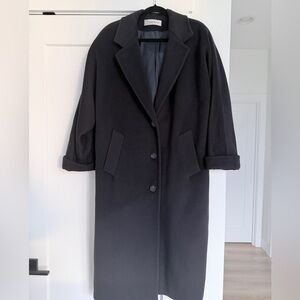 100% wool black/navy Calvin Klein maxi coat